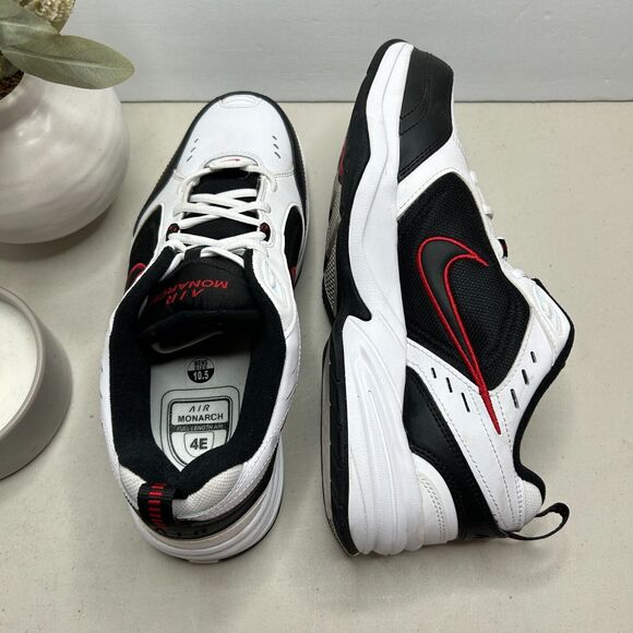 Nike Air Monarch IV Sneakers 416355-101 White Red Black Men's 10.5/W 12 - Picture 7 of 9